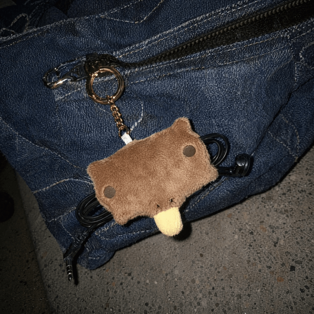 Cable Winder Keychain - Plush Platypus Data Cable Organizer Furry