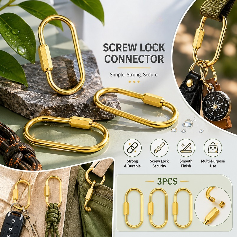 Pure Copper Oval Screw Lock Ke – Edc Car Carry recenzja i cena