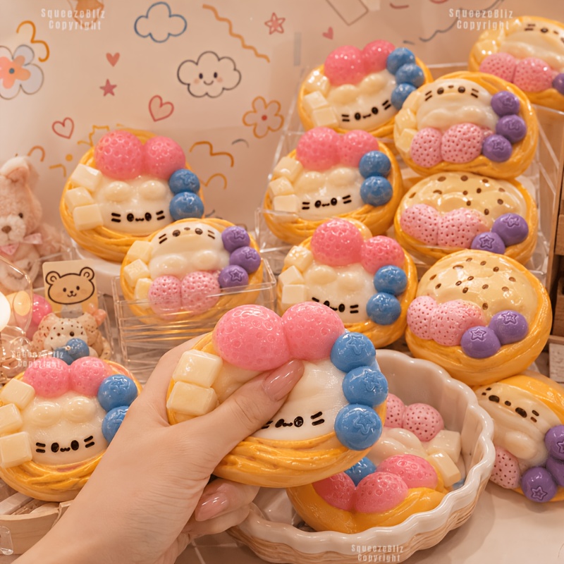 Cute Strawberry Egg Tart Squis – Edc Car Carry recenzja i cena
