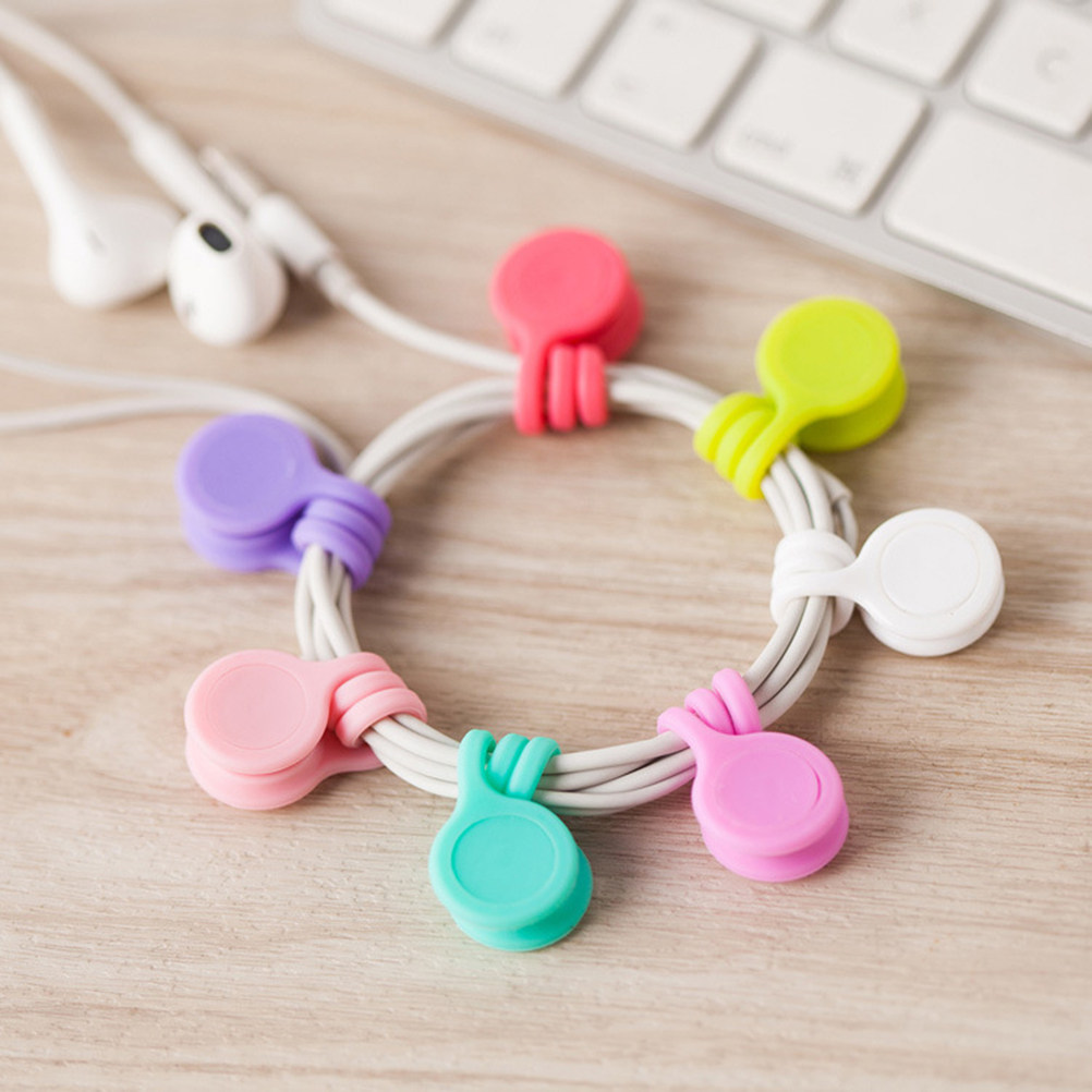 3Pcs Silicone Magnetic Earphon – Cable Winder Keychain recenzja i cena