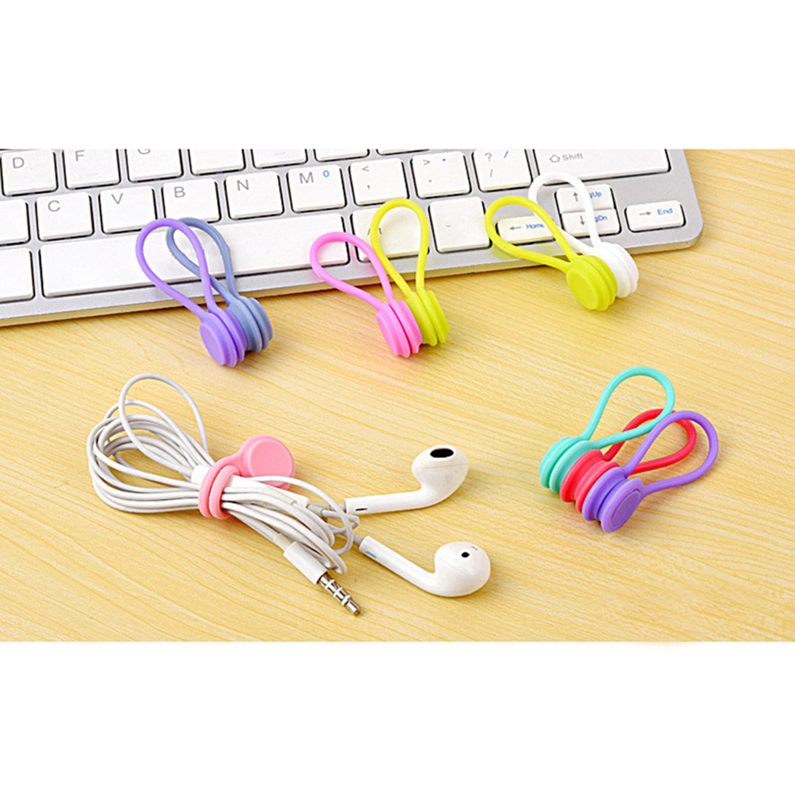 3Pcs Silicone Magnetic Earphon – Cable Winder Keychain recenzja i cena