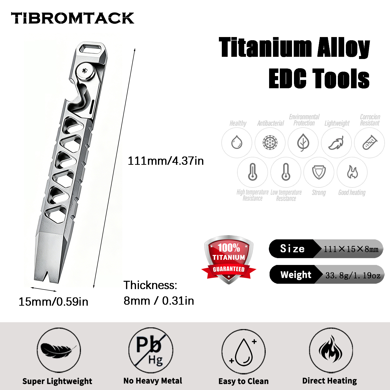 TIBROMTACK Titanium Multi-Func – Edc Every Day Carry おもちゃ recenzja i cena