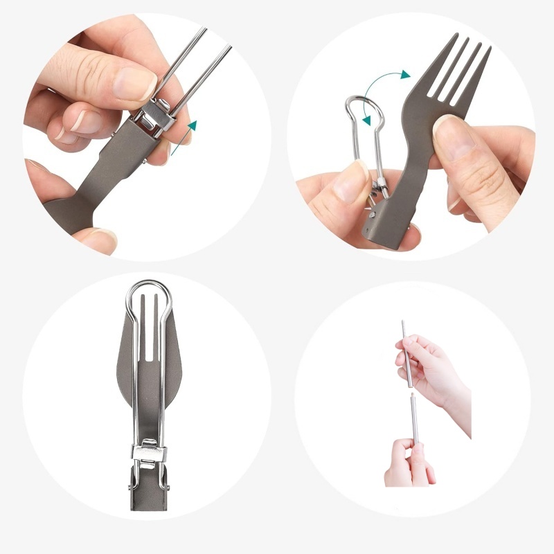 Titanium Foldable Utensil Set  – Edc Everyday Carry Knives recenzja i cena