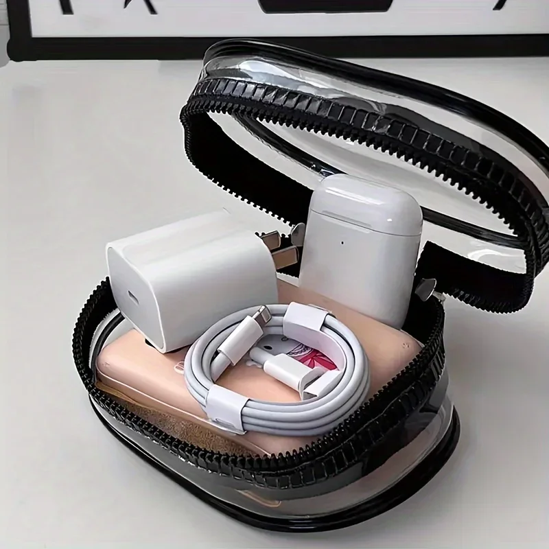 Portable Mini Clear Zipper Sto – Cable Winder Keychain recenzja i cena